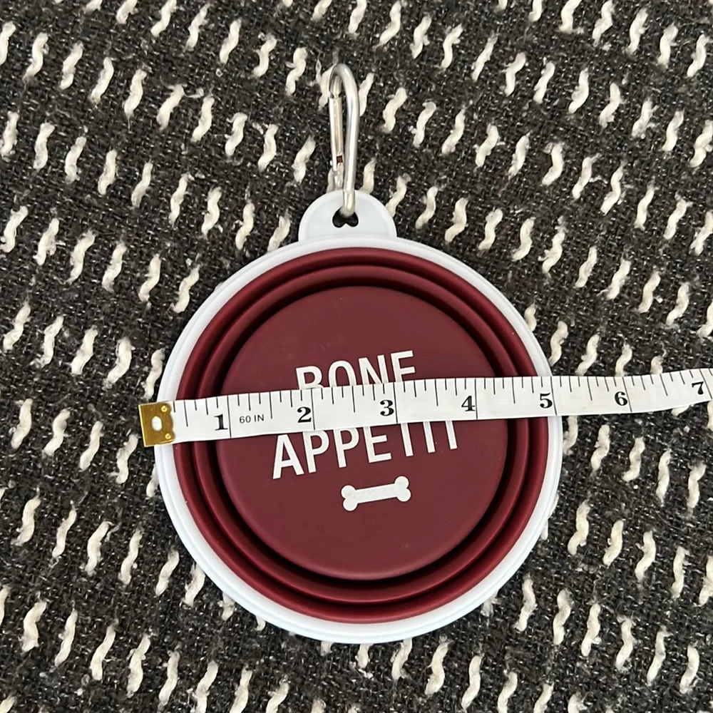 Small Maroon Collapsible Dog Bowl - Bone Appétit